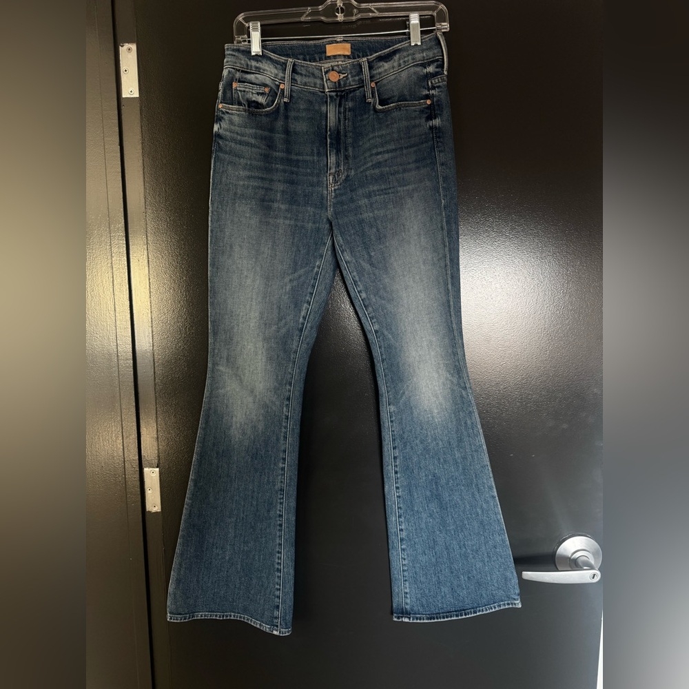 MOTHER Women's Medium Blue Flare Jeans - Wide Leg